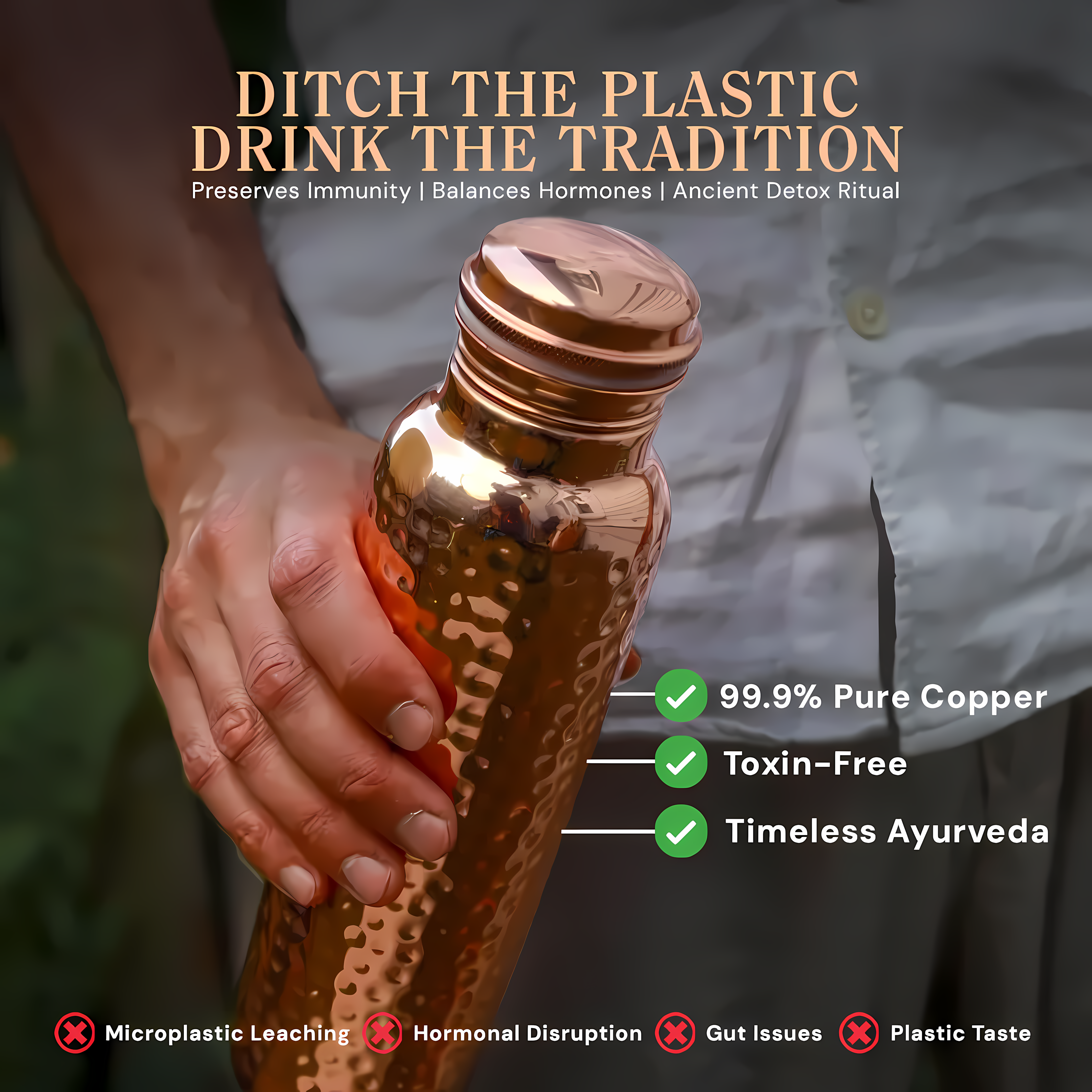Himalayan Ayurvedic Pure Copper Bottle